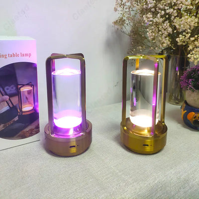 Claeted Retro Table Lamp Coffee Table Decor Bedroom Decoration Rechargeable Touch Bed Side Nordic Led Lamp Bedside Desk Light